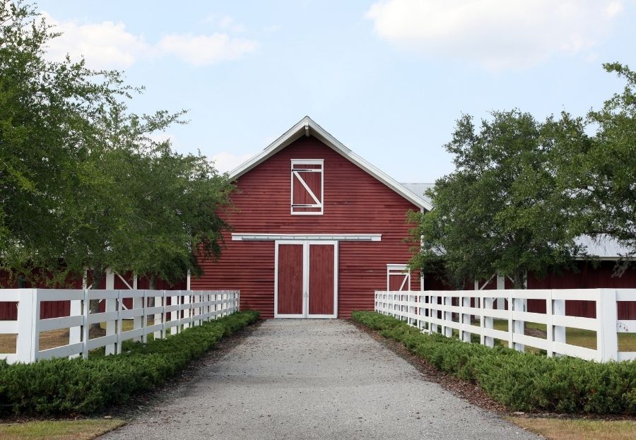 Red Barn Surrounded in Milton, GA